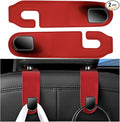 Car Seat Headrest Hook, 2PCS Vehicle Seat Back Hangers Organizer for Handbag Purse Coat, Automotive Interior Headrest Storage Hooks, Universal for SUV Automobile Truck (Red)