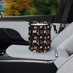 Portable Reusable Waterproof Car Trash Bin, Multipurpose Vehicle Organizer, Road Trip Essentials (Little Flower)