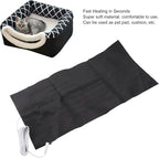 12V Heating Pad, Polyester Heat Cushion 60x30cm/23.6×11.8in Electric Heat Cushion 5521 Female Connector Back Heated Mat for Shoulder, Neck, Knee