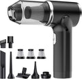 Handheld Vacuum Cordless 12000PA Real Strong Suction,Portable Small Car Vacuum Cleaner with 4 Modes & 4000mAh Rechargeable Battery,3 Filter,7-in-1 Cleaning Kit for Home Office Car Pet (Black)