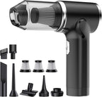 Handheld Vacuum Cordless 12000PA Real Strong Suction,Portable Small Car Vacuum Cleaner with 4 Modes & 4000mAh Rechargeable Battery,3 Filter,7-in-1 Cleaning Kit for Home Office Car Pet (Black)