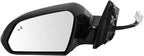 Power Heated Memory Side Mirror Set Left & Right with Turn Signal Blind Spot Paint to Match Gloss Black Base Compatible with 2015-2017 Hyundai Sonata HY1320229 HY1321229