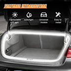 YoRise Car Trunk Light Strip, 157.48" Universal Flexible Auto Interior LED Lamp Strip Decoration, Waterproof Vehicle Trunk Ambient Lighting Accessories for Car SUV (White)