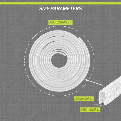 16.4FT(5M) Car Door Edge Guards, Car Door Protector, Rubber U Shape Car Trim Door Protectors Seal, Car Exterior Accessories Aluminum Boat Edge Trim Guards No Glue Required for Cars (White)