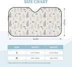 Windshield Sun Shade Botanical Leaf Butterfly Mushroom Car Front Window Sunshade Cover for Truck SUV Blocks UV Rays Automotive Visor Interior Protector 51 x 27.5 inch