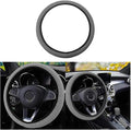 Elastic Stretch Steering Wheel Cover, Universal 15 Inch Car Steering Wheel Cover, Microfiber Breathable Ice Silk, Anti-Slip, Odorless, Easy Carry, Warm in Winter and Cool in Summer (Gray)