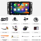 4Core Car Radio Stereo for Chevy Silverado Tahoe GMC Sierra Yukon 2007-2013, 8 Inch IPS Screen with CarPlay Android Auto Bluetooth GPS Navigation Backup Camera