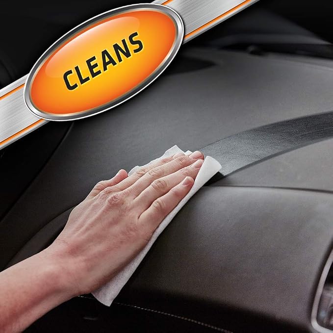 Lint-Free Orange Air Freshening Car Cleaning Wipes - 6 Pack