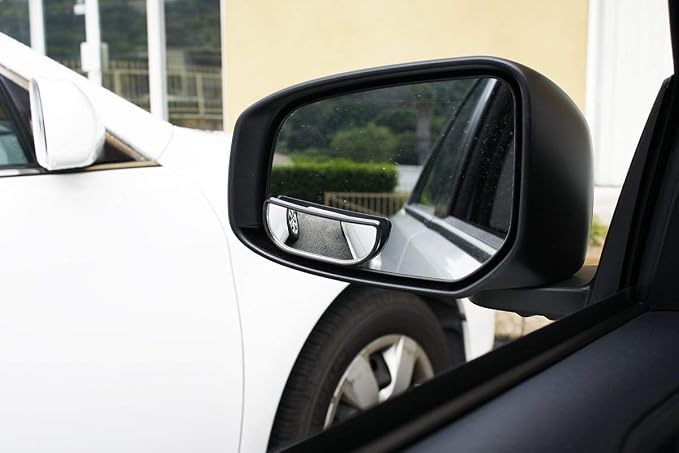 x Blind Spot Mirror, 3.4'' Framed Rectangular HD Glass Convex Adjustable Wide Angle Rear View Mirror,Universal For Car SUVs Truck Motorcycle (2pcs)