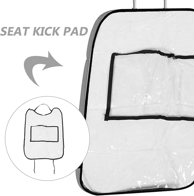 Car Seat Back Protector Kick Mat for Splashproof PVC Seat Cover Sturdy Anti-kick Pad for Back Protects Car from Dirt and Damage
