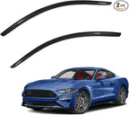 Rain Guards Compatible with 2015-2023 Ford Mustang 2-Door Coupe,Tape-On Side Window Visor Wind Deflector Vent Visors Car Accessories 2pcs