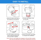 JINKEY Dual Cup Holder Expander for Car, 2 in 1 Multifunctional Large Car Cup Holder Expander Adapter with expanded 2.69"- 3.94" Adjustable Base for Bottles Cups Drinks Snack Organizer Holder