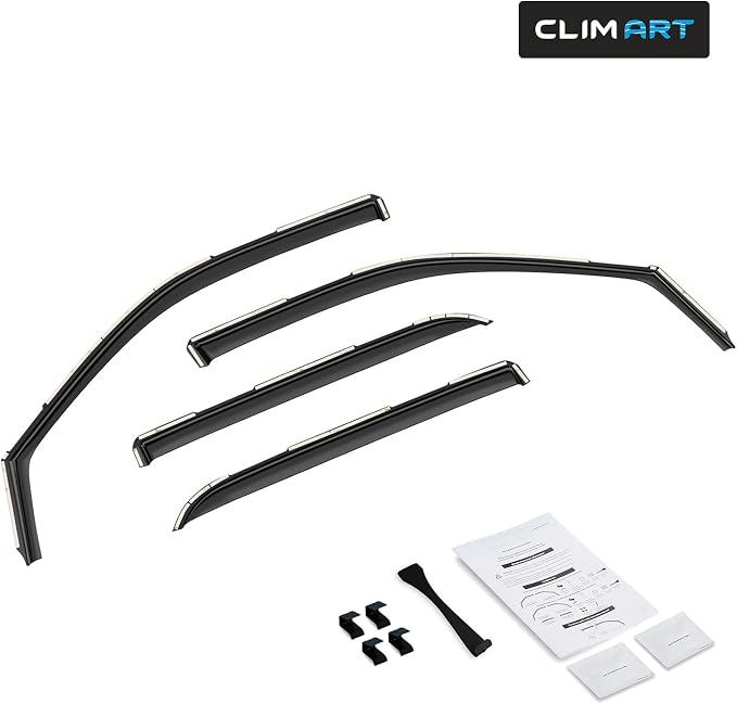 in-Channel Incredibly Durable Rain Guards for Dodge Ram 1500 Classic 2019-2024 Crew Cab, Original Window Deflectors, Vent Window Visors, Vent Deflector, 4 pcs. - 619438