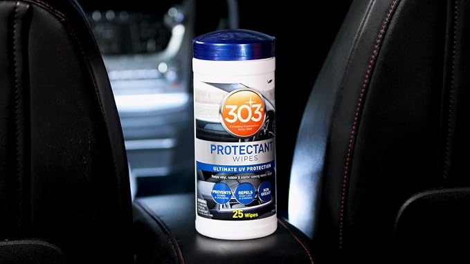 Automotive Protectant Wipes - Helps Prevent Fading & Cracking, Repels Dust, Lint & Staining, Superior UV Protection & Restores Lost Color, Exterior & Interior Car Cleaning Supplies