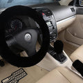 3Pcs/Set Pure Wool Fur Furry Steering Wheel Cover, Soft Fluffy Handbrake Cover Gear Shift Cover for Women Car SUV Truck Australia Sheepskin Accessories