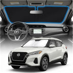 for Nissan Kicks Sun Shade Windshield Cover - Custom Fit Kicks Accessories 2018-2024 Sunshade Foldable UV Protection & Heat Shield Sun Visor Accessories