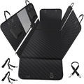 6 in 1 Car Seat Cover for Back Seat, 60/40 Split, 100% Waterproof with Mesh Window, Scratch Prevent Anti-slip Dog Hammock, Large