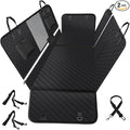 6 in 1 Car Seat Cover for Back Seat, 60/40 Split, 100% Waterproof with Mesh Window, Scratch Prevent Anti-slip Dog Hammock, Standard