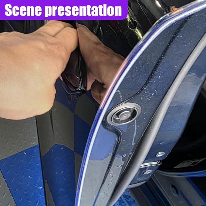 16Ft (5M) Car Door Edge Protector, Self-Adhesive Scratch Resistant U Shape Auto Door Edge Guard Decoration, Anti-Collision Car Doors Trim Strip Protector for Truck, SUV, Sedan (Clear-5M)
