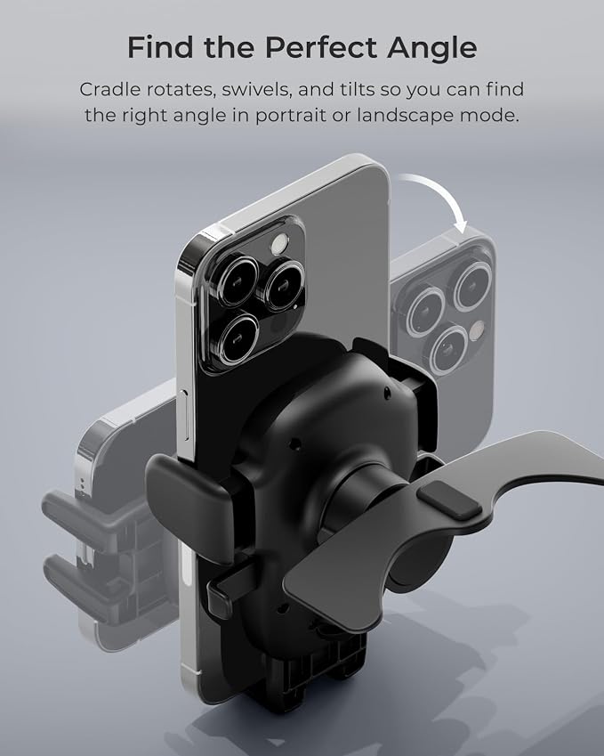 Easy One Touch Advanced CD Slot Car Phone Mount - Universal Cell Phone Holder for iPhone, Google, Samsung, LG, Moto and All Other Smartphones