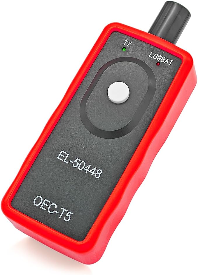 TPMS Relearn Tool for Car Tire Sensor, EL-50448 Tire Pressure Monitor Sensor Activation Reset Tool OEC-T5, System Programming Training for Most Series Vehicles (Red)