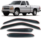 Side Car Window Visors Window Shade Vent Deflectors for 99-06 Chevrolet Silverado & GMC Sierra 1500 2500 3500 2500HD Rain Guards, 07 Silverado & Sierra 1500 3500 2500HD, with Extended Cab 94044 4-pc