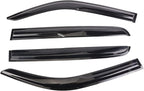 Black Outside Mount Window Rain Guards Compatible with 2019-2023 Dodge RAM 1500 Crew Cab,Durable Window Visor Deflectors
