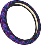 Neon Magic Mushroom Skull Steering Wheel Covers Anti-Slip Elasticity Car Accessories Steering Wheel Protector Universal 15 Inch for Cars SUV Vehicle Truck