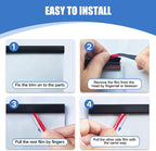 Rubber Edge Trim, Self-Adhesive Rubber Edge Protector for 1/8" Mirror and Flexiglass, EPDM Material, Fit 1/8"(3mm), Length 20 Ft, Black Color, U Channel Edge Trim