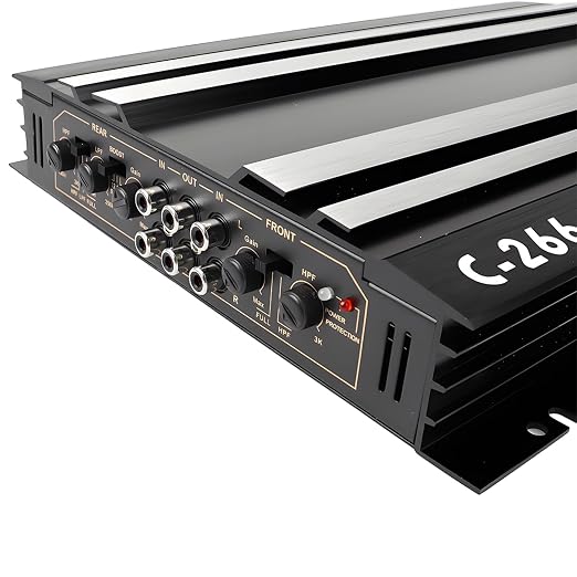 Car Power Amplifier 4-Channel Slim Stereo Car Audio Amplifier Amp 12V (4 Channel - 13.39 inch)