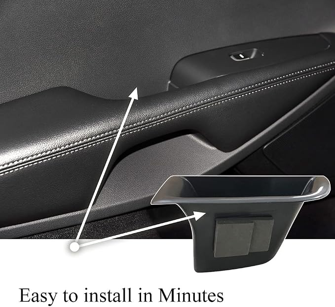 Front Row Door Organizer Grab Tray Compatible with Kia Sorento 2016 2017 2018 2019 2020 ABS Tray Armrest Phone Container Handle Pocket Insert Glove Pallet