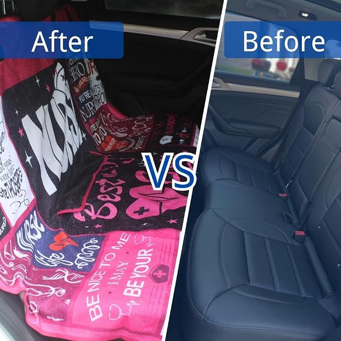 Waterproof Back Seat Cover for Dogs and Kids, Car Seat Protector Under Baby Car Seat, Child and Dog Car Seat Cover Blanket for Rear Bench(Nurse Gift, Rear Bench Seat Towel)