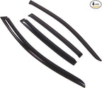 Outside Mount Window Vent Visors Rain Guards Compatible with Honda Accord Sedan 2013-2017 | Side Window Wind Deflectors Rain Shields | Smoke Tinted, 4 Pcs Set, DGWV-637