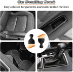 4 Pcs Car Detailing Brush, Car Wash Brush, Car Interior Cleaning Brush Ideal for Interior, Exterior, Dashboard, AC Vents, Leather & Engines, Soft Bristles (Yellow)