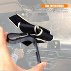 Car Seat Headrest Hook, 2PCS Cute Bow Knot Vehicle Seatback Hanging Storage Organizer, Seat Back Hanger for Purse Coat Umbrella, Universal Automotive Interior Decor Accessories (Black/White)