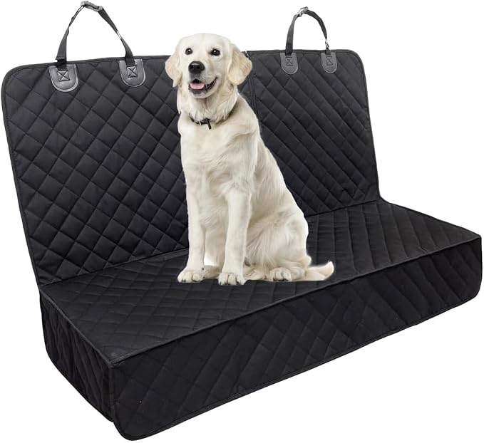 Dog Car Seat Cover for Back Seat Pet Cover for Dogs Waterproof Bench Seat Cover Protector Scratch Proof Nonslip Soft Dog Back Seat Cover for Cars Trucks SUV（48" L ×52" W