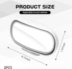 2PCS Car Blind Spot Mirror, Rectangular HD Glass Blind Spot Mirrors for Cars, 360° Adjustable Wide Angle Auto Blindspot Side Rear View Mirror, Car Accessories for SUV Truck (Stick-on, White)