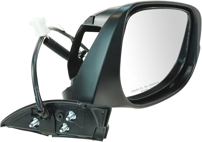 2 Piece Driver and Passenger Side Mirror Assembly Set Electric Adjustment Heated No Memory Black Compatible with 2009-2014 Honda Fit HO1320246 HO1321246