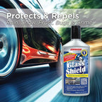 Glass Shield Windshield Rain Repellent Coating with Cleaner - Auto Detailing Kit - Repels Rain, Sleet, Snow, Bugs - 3 pack