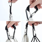 Paracord Keychain Carabiner Clip, D Ring Lanyard Hanger Stroller Hook for Water Bottle, Key, Backpacks, Men, Women
