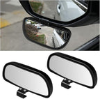 Mandark 2PCS Car Blind Spot Mirror, Rectangle HD Glass Convex Vehicle Rearview Mirror, Wide Angle Adjustible Auto Exterior Blindspot Side View Mirror, Universal for SUV, Sedan, Truck (Black)