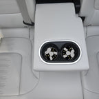 Cute Black Cats Ceramic Cup Holders Car Coasters Set for Women/Men,Drink Cup Car Holder Coasters with A Finger Notch 2.56" Pack of 2.