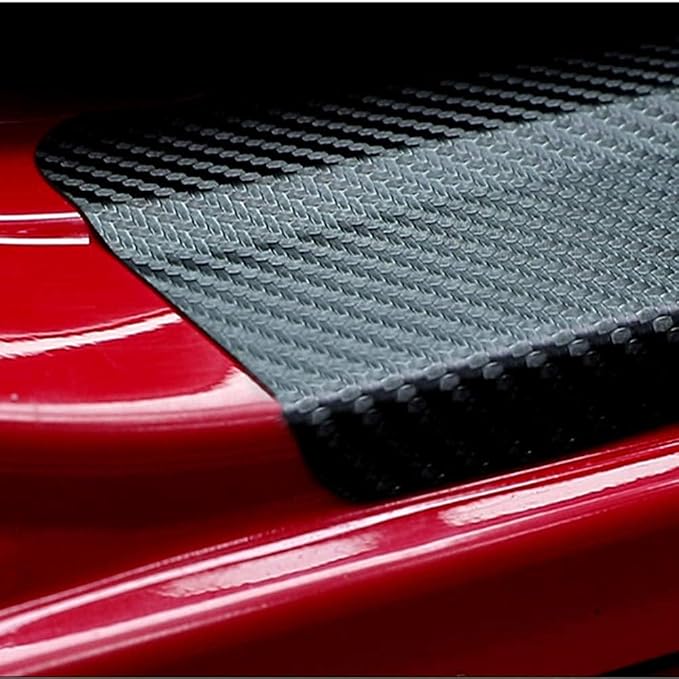 4PCS Car Door Sill Protector 3D Carbon Fiber for Truck SUV | Anti-Scuff，Self-adhesive，Protective Door Threshold Guard Vinyl Sticker