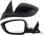Left Driver Side Mirror Compatible with 2018-2022 Honda Accord Power Glass | Heated | with Blind Spot |with Turn Signal | Manual Folding Repalces HO1320330 (8Pins-Black)