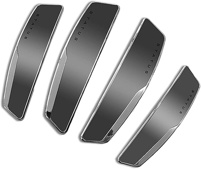 4Pcs High Glossy Slim Door Edge Guards Bumper Protector Trim Guard Sticker Molding for Motors Auto Vehicle (Metallic Silver)