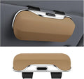Sunglasses Holder for Car Sun Visor, Protective Automotive Eyeglasses Storage Case Hanger, Soft Vehicle Interior Glasses Organizer Box Accessories, Universal for SUV Sedan Truck (Beige)