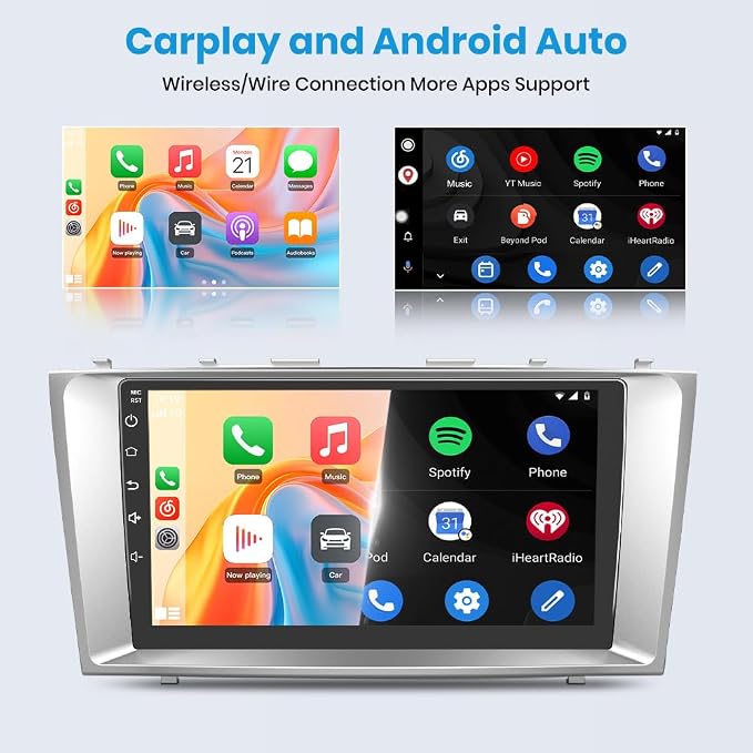 5G WiFi Car Radio Stereo for Toyota Camry 2006 2007 2008 2009 2010 2011 Wireless CarPlay Andriod Auto with SWC GPS Navigation DSP BT FM Rearview 2G RAM 32G ROM