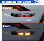 YoRise 2PCS Car Bumper Guard Strip, Anti-Collision Anti-Scratch Car Bumper Protector Trim with Reflective Patch, Foldable Door Edge Guard for Most Cars (Red)