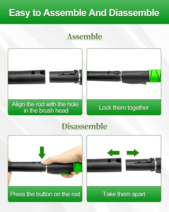 33 Inch Ice Scraper with Snow Brush for Car Windshield, Extendable Snow Scraper and Brush with Foam Grip for Truck SUV Vehicle Window - Green
