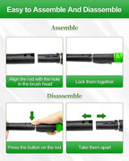 33 Inch Ice Scraper with Snow Brush for Car Windshield, Extendable Snow Scraper and Brush with Foam Grip for Truck SUV Vehicle Window - Green